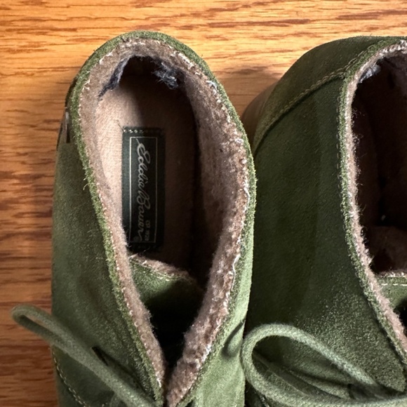 *EDDIE BAUER* Green Suede Booties Size 6 - Picture 5 of 9